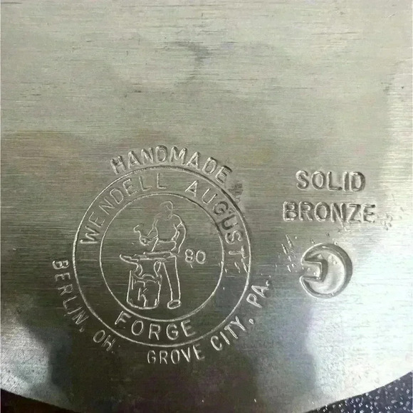 Wendell August Forge Handmade Solid Bronze Coaster Tray Welcome Pineapple 4-3/8” - Picture 3 of 4